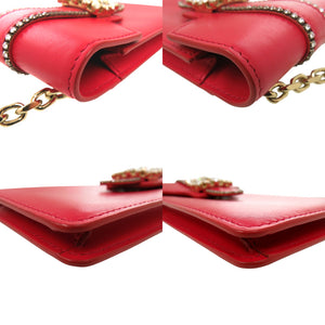 Roger Vivier ロジェ ヴィヴィエ ビジュー レザー レッド フォンポシェット ショルダーバッグ フォンポシェット 赤 0353【中古】Roger Vivier