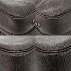 美品 ダンヒル ディーエイト 24 アワーズ ケース d-eight 24 HOURS CASE FO8000A PVC ブラウン トランク 茶 0357【中古】Dunhill メンズ