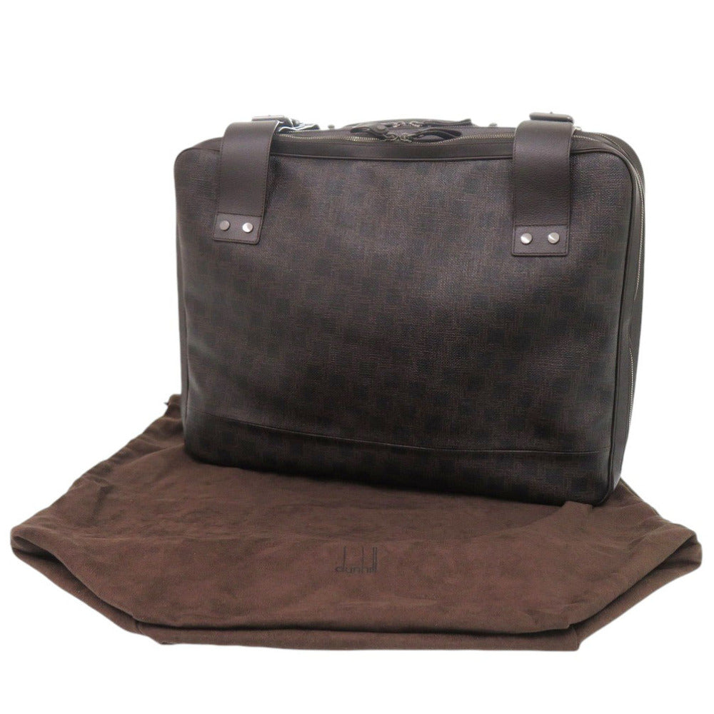 美品 ダンヒル ディーエイト 24 アワーズ ケース d-eight 24 HOURS CASE FO8000A PVC ブラウン トランク 茶 0357【中古】Dunhill メンズ