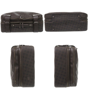 美品 ダンヒル ディーエイト 24 アワーズ ケース d-eight 24 HOURS CASE FO8000A PVC ブラウン トランク 茶 0357【中古】Dunhill メンズ