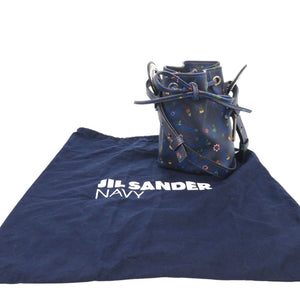 美品 ジルサンダー ジルサンダーネイビー PVC ネイビー ショルダーバッグ 紺 0359【中古】JIL SANDER