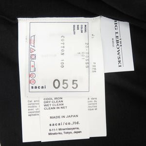 未使用 サカイ × ビッグ リボウスキ 20-0055S コットン ブラック 半袖Ｔシャツ 黒 0363【中古】Sacai × THE BIG LEBOWSKI