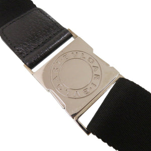 ブルガリ ロゴマニア キャンバス ブラック ボディバッグ ウエストバッグ 黒 0366【中古】BVLGARI メンズ