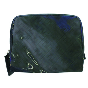 美品 フェンディ ズッカ柄 スクラッチ FFロゴ 7N0116 セカンドバッグ ファブリック カーフ ブラック 0371【中古】FENDI メンズ