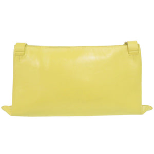 美品 ジルサンダー レザー イエロー ショルダーバッグ 黄 0373【中古】JIL SANDER