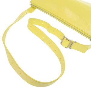 美品 ジルサンダー レザー イエロー ショルダーバッグ 黄 0373【中古】JIL SANDER