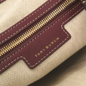 新品同様 トリーバーチ ペリー ジャガード フラップ キャンバス レザー マルチカラー リュック デイパック 0378【中古】Tory Burch