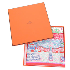美品 エルメス カレ90 Super Silk Quest スーパー シルク クエスト シルク レッド スカーフ 赤 0379【中古】HERMES
