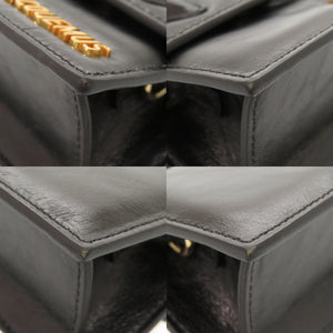 美品 ジャックムス CHIQUITO チキート レザー ブラック 2WAY ミニ ハンドバッグ ショルダーバッグ 黒 0380【中古】JACQUEMUS