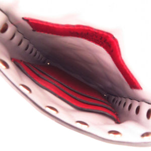美品 ヴァレンティノ ガラヴァーニ ロックスタッズ ショルダーバッグ フォンケース レザー グレー 0383【中古】Valentino Garavani