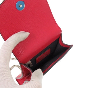 美品 ジミーチュウ スマホショルダー フォンケース レザー レッド ショルダーバッグ 赤 0385【中古】JIMMY CHOO