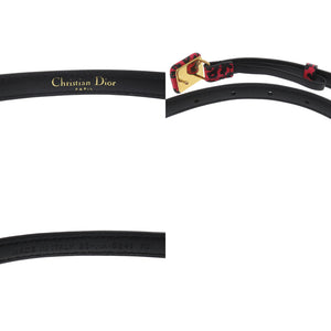 クリスチャンディオール Bobby レオパード柄 23-MA-0241 ベルト レザー フューシャピンク 0387【中古】Christian Dior
