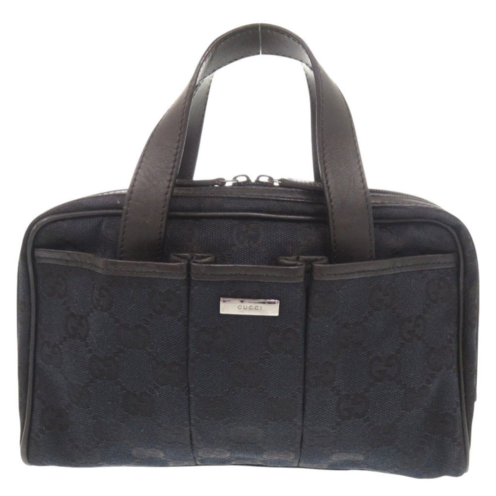 グッチ GGキャンバス 039 1161 ブラック ミニ ハンドバッグ 黒 0393【中古】GUCCI