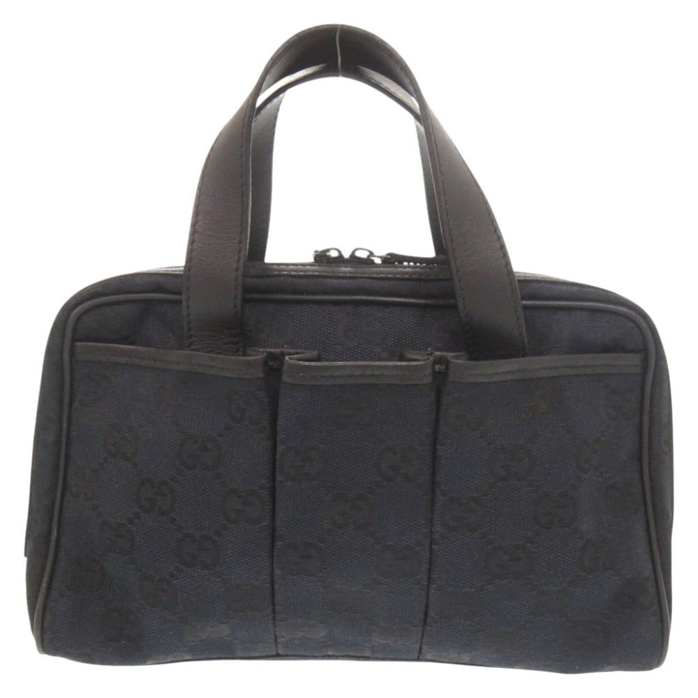 グッチ GGキャンバス 039 1161 ブラック ミニ ハンドバッグ 黒 0393【中古】GUCCI
