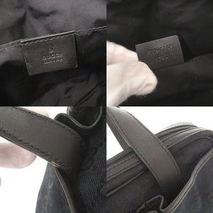 グッチ GGキャンバス 039 1161 ブラック ミニ ハンドバッグ 黒 0393【中古】GUCCI