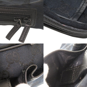 グッチ GGキャンバス 039 1161 ブラック ミニ ハンドバッグ 黒 0393【中古】GUCCI