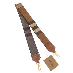 未使用 バーバリー キャンバス レザー ブラウン ショルダーストラップ 茶 0417【中古】BURBERRY