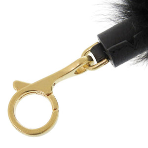 新品同様 バーバリー バッグチャーム 8076431 ブラック キーホルダー 黒 0419【中古】BURBERRY