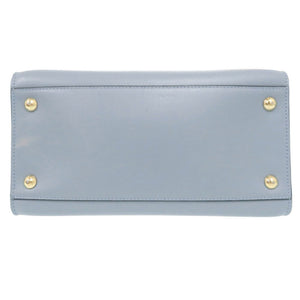 美品 サルヴァトーレフェラガモ ヴァラリボン レザー ブルー 2WAY ハンドバッグ ショルダーバッグ 0424【中古】Salvatore Ferragamo