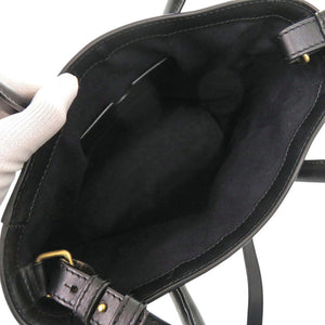 美品 バルマン ロゴ キャンバス レザー カーキ ブラック 2way ハンドバッグ ショルダーバッグ 0429【中古】BALMAIN