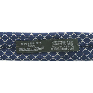 未使用品 エルメス Hロゴ Hシュヴァル パンク 339319T シルク マリン ネイビー ネクタイ 紺 0430【中古】HERMES メンズ