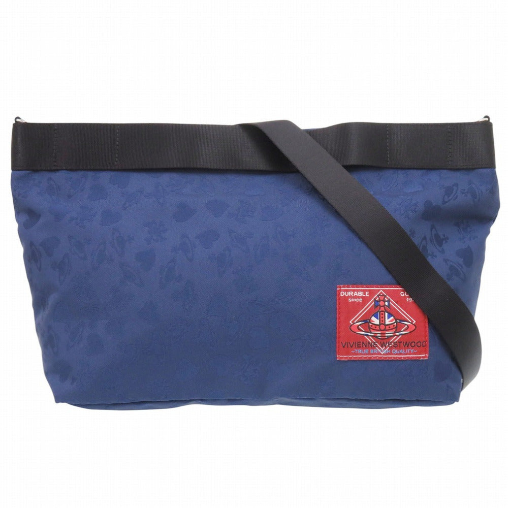 新品同様 ヴィヴィアンウエストウッド ORB ネイビー ショルダーバッグ 0437【中古】Vivienne Westwood