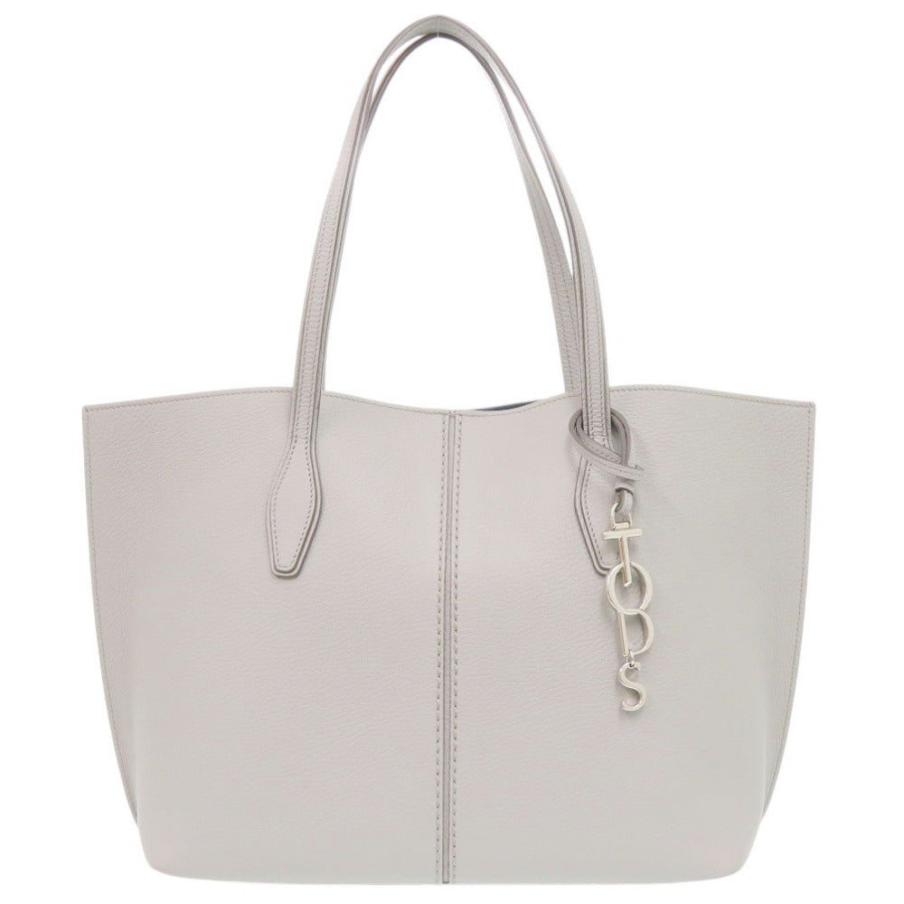 美品 トッズ JOY レザー グレー トートバッグ 0439【中古】TOD’S