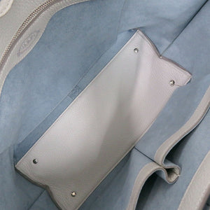 美品 トッズ JOY レザー グレー トートバッグ 0439【中古】TOD’S