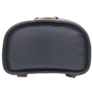サルヴァトーレフェラガモ ヴァラ BZ215676 型押しレザー ネイビー リュック デイパック 0441【中古】Salvatore Ferragamo