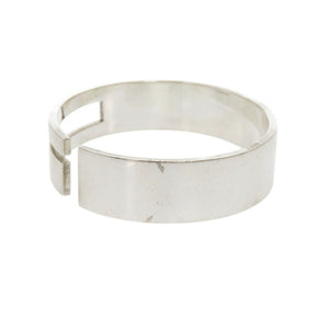 グッチ カットアウト Gロゴ シルバー925 バングル ブレスレット シルバー 0448【中古】GUCCI