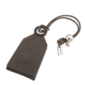美品 ロエベ パズル レザー ブラウン 茶 バッグチャーム キーホルダー 0478【中古】LOEWE