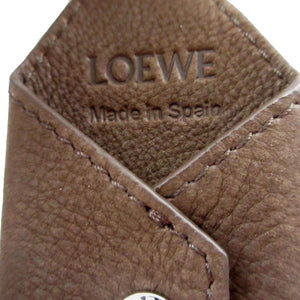 美品 ロエベ パズル レザー ブラウン 茶 バッグチャーム キーホルダー 0478【中古】LOEWE