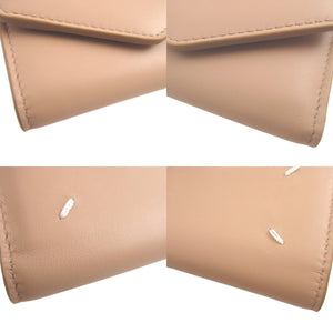 新品同様 マルタンマルジェラ S56UI0136 レザー ベージュ 3つ折り財布 財布 0481【中古】Maison Margiela