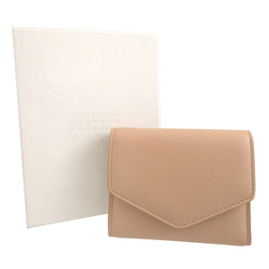 新品同様 マルタンマルジェラ S56UI0136 レザー ベージュ 3つ折り財布 財布 0481【中古】Maison Margiela