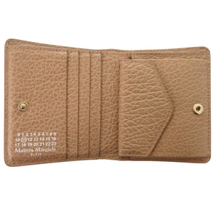 美品 メゾン マルジェラ 4ステッチ 二つ折り財布 レザー ベージュ 0494【中古】Maison Margiela