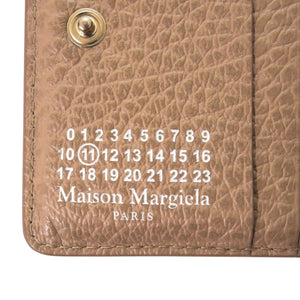 美品 メゾン マルジェラ 4ステッチ 二つ折り財布 レザー ベージュ 0494【中古】Maison Margiela