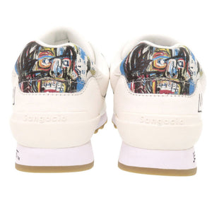 未使用 サンガッチョ × JEAN MICHEL BASQUIAT バスキア にゅ〜ず 2nd Edition サイズ24cm レザー ホワイト スニーカー 白 0496【中古】Sangacio