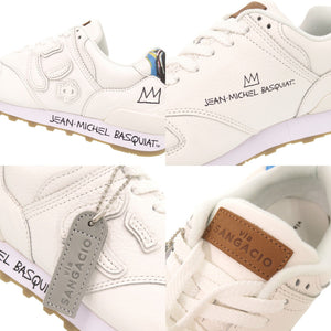 未使用 サンガッチョ × JEAN MICHEL BASQUIAT バスキア にゅ〜ず 2nd Edition サイズ24cm レザー ホワイト スニーカー 白 0496【中古】Sangacio