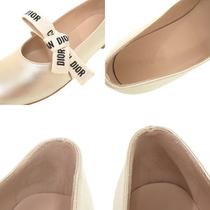 未使用 ディオール MISS B ミスビー サイズ32 レザー ゴールド バレエフラットシューズ 0497【中古】Dior キッズ