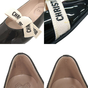 新品同様 ディオール MISS B ミスビー サイズ27 パテントレザー ブラック バレエフラットシューズ 黒 0498【中古】Dior キッズ