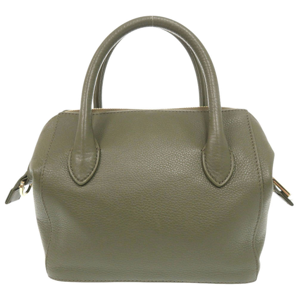 美品 トリーバーチ ロゴ レザー グリーン 2WAY ハンドバッグ ショルダーバッグ 0513【中古】Tory Burch