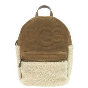 美品 アグ Dannie II ダニー ミニ ロゴ リュック スウェード シープスキン レザー ブラウン 0514【中古】UGG