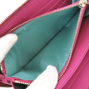 未使用 ティファニー ラウンドファスナー レザー パープル 長財布 紫 0529【中古】TIFFANY&Co.