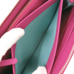 未使用 ティファニー ラウンドファスナー レザー パープル 長財布 紫 0529【中古】TIFFANY&Co.