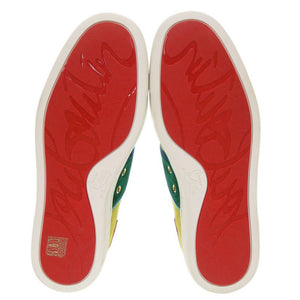 未使用 クリスチャンルブタン MICHAELOW FLAT VELVET レオパード柄 サイズ40 ハラコ ベルベット スエード マルチカラー スニーカー 0533【中古】Christian Louboutin メンズ