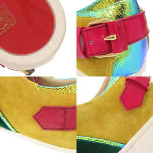 未使用 クリスチャンルブタン MICHAELOW FLAT VELVET レオパード柄 サイズ40 ハラコ ベルベット スエード マルチカラー スニーカー 0533【中古】Christian Louboutin メンズ