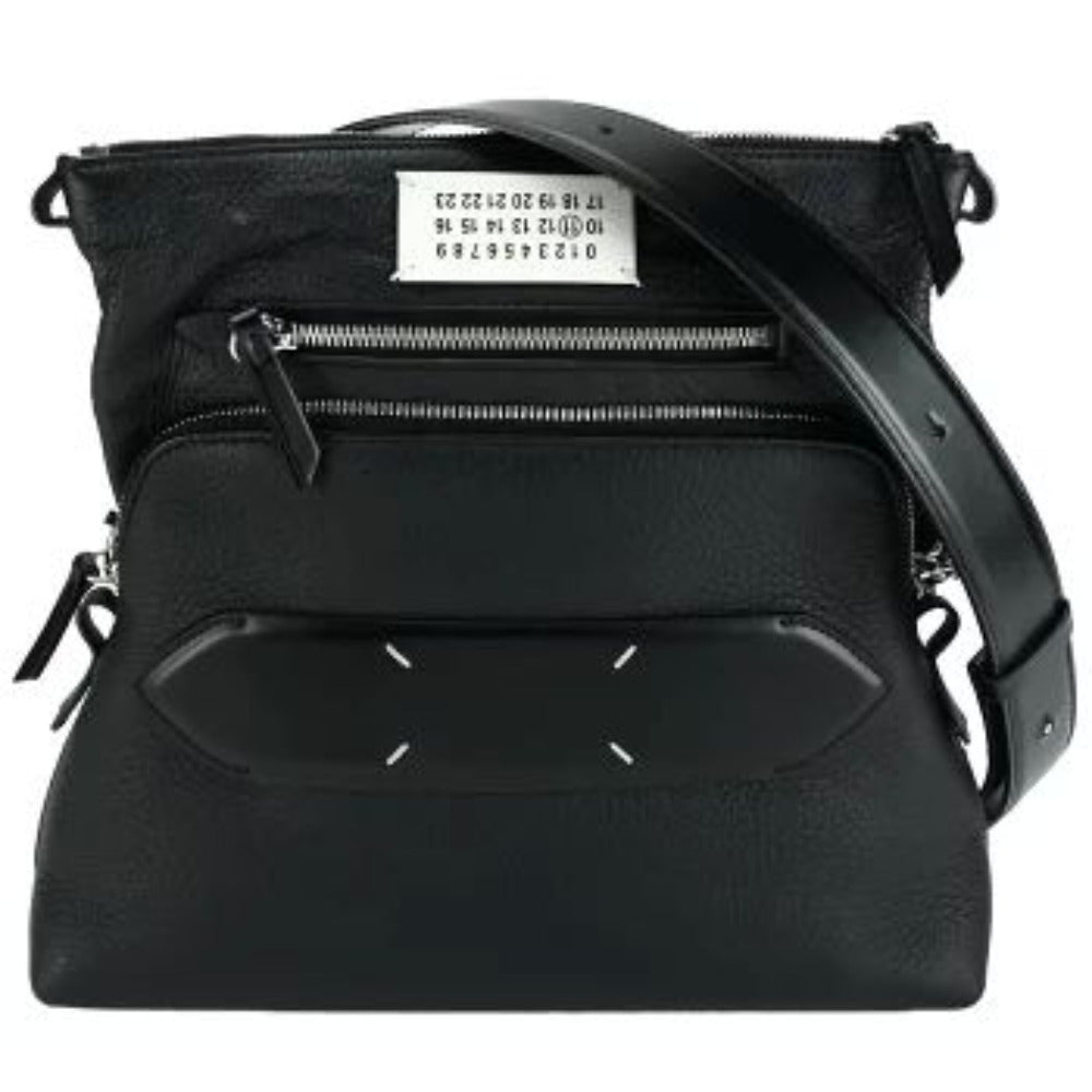美品 メゾン マルジェラ ソフト 5AC SB1WG0003 レザー ブラック ショルダーバッグ 黒 0601【中古】Maison Margiela