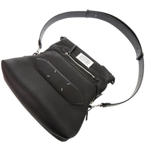 美品 メゾン マルジェラ ソフト 5AC SB1WG0003 レザー ブラック ショルダーバッグ 黒 0601【中古】Maison Margiela