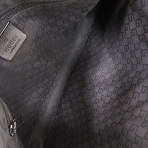 美品 グッチ ジャッキー 00963 スウェード/レザー ブラック ハンドバッグ 黒 0641【中古】GUCCI