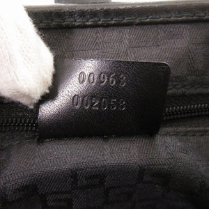 美品 グッチ ジャッキー 00963 スウェード/レザー ブラック ハンドバッグ 黒 0641【中古】GUCCI
